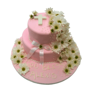 Baptism-Cake-395-Flowers-Pink