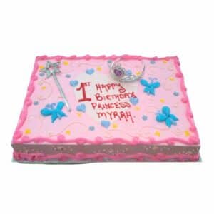 Princess Birthday Cake Rectangular 414