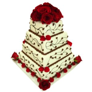 Wedding-Cake-Black-White-Roses
