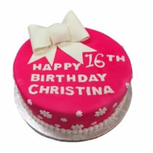 Pink Sweet 16 Cake