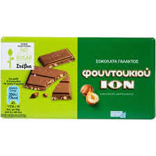 ION Milk Chocolate with Hazelnut and Stevia 60g