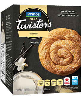 Krinos Fillo Twisters Custard 840g (6 pcs.)
