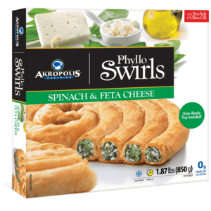 Akropolis Phyllo Swirls – Spinach & Feta Cheese 850g